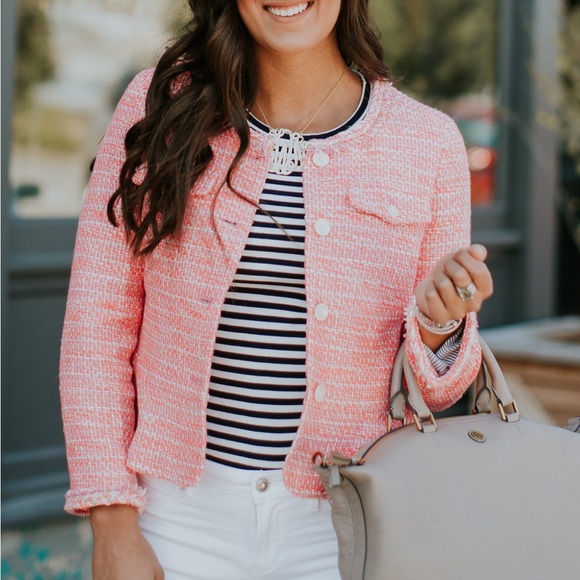 J.Crew Peplum Lady Jacket in Neon Fuschia Tweed - Picture 5 of 14